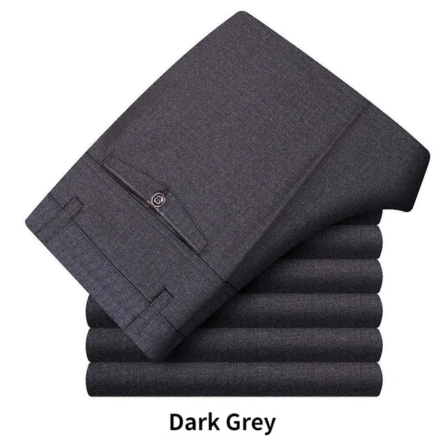 Voldri Men's Plus Size Business Pants - Stretch Loose Fit for Office -   | Stylish & Elegant Fashion by Voldri