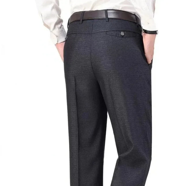 Voldri Men's Lightweight Business Pants - Gray & Black Casual Trousers -   | Stylish & Elegant Fashion by Voldri