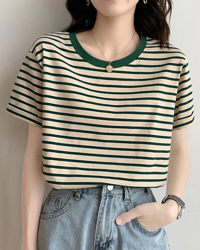 Casual Striped Tshirt - VOLDRI