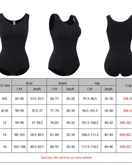 Tank Top Shapewear Bodysuits - VOLDRI