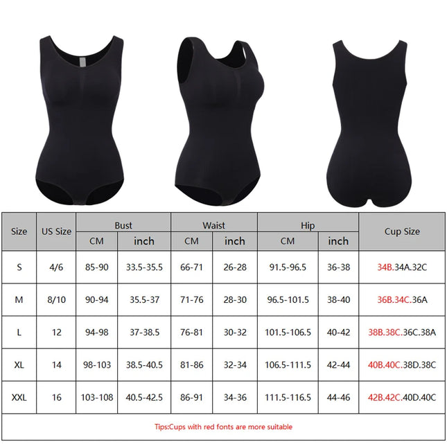 Tank Top Shapewear Bodysuits - VOLDRI