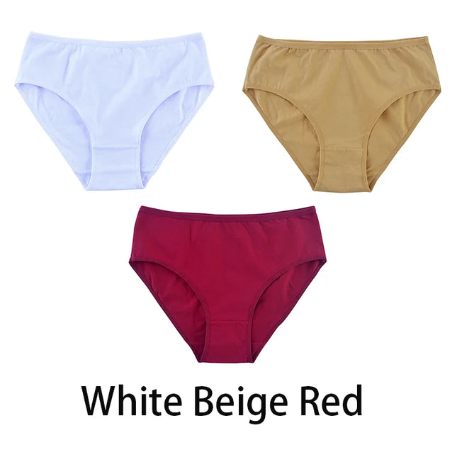 3PCS/Set Solid Color Briefs Underpants - VOLDRI