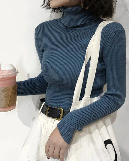 Turtleneck Knitted Sweater - VOLDRI