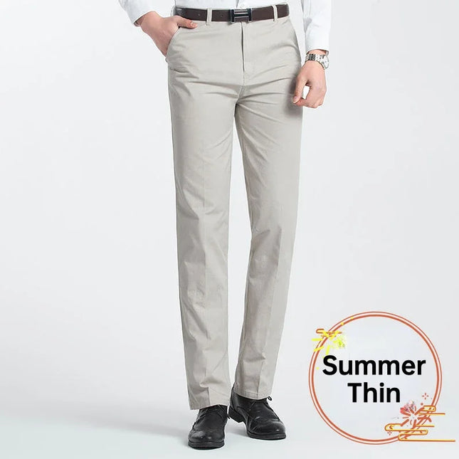Voldri Men's Classic Casual Cargo Pants - 100% Cotton High Waist -   | Stylish & Elegant Fashion by Voldri