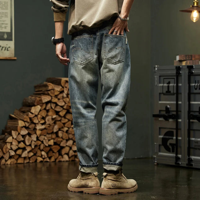 Classic Men's Harem Jeans Autumn New Style Fashion Retro Loose Jeans Street Hip Hop Y2kbaggy Work Pants -   | Stylish & Elegant Fashion by Voldri