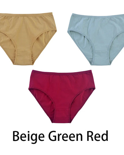 3PCS/Set Solid Color Briefs Underpants - VOLDRI