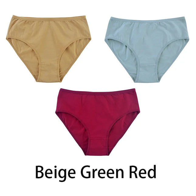 3PCS/Set Solid Color Briefs Underpants - VOLDRI