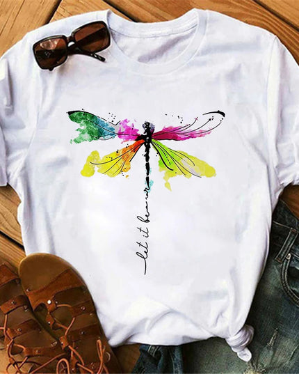 Butterfly Tree Print T-Shirt