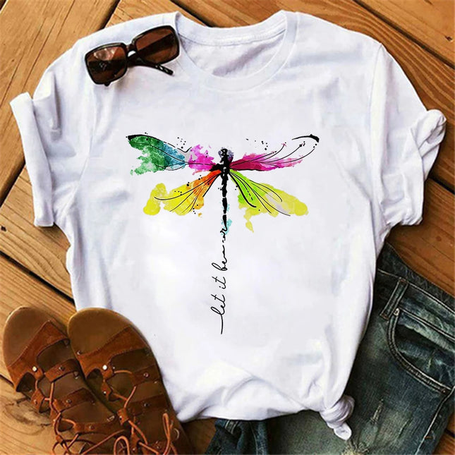 Butterfly Tree Print T-Shirt