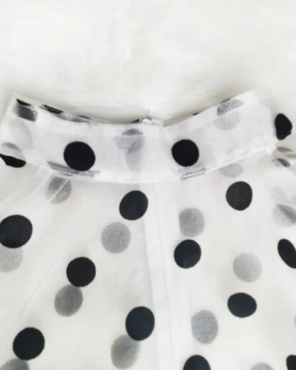 Polka Dot Peplum Tops - VOLDRI