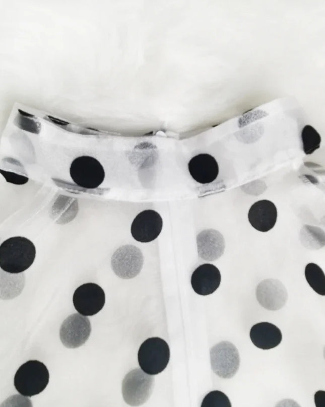 Polka Dot Peplum Tops - VOLDRI