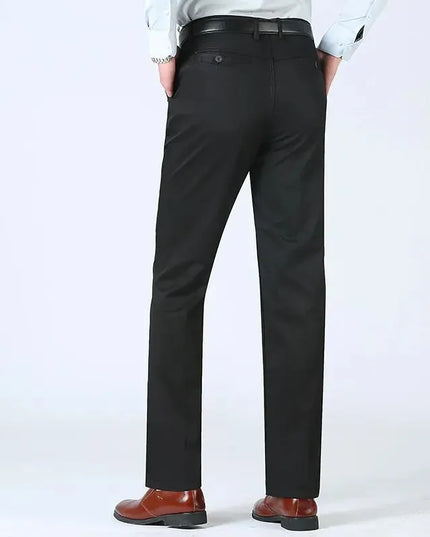 Voldri Men's Cotton Casual Pants - High Waist, Straight Loose Fit -   | Stylish & Elegant Fashion by Voldri