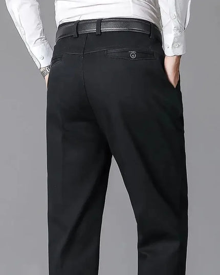 Voldri Men's Cotton Stretch Trousers - Classic Casual Business Pants -   | Stylish & Elegant Fashion by Voldri
