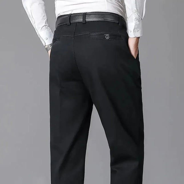 Voldri Men's Cotton Stretch Trousers - Classic Casual Business Pants -   | Stylish & Elegant Fashion by Voldri