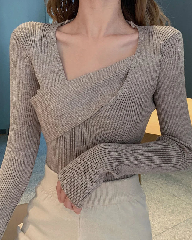 Sexy V neck Sweater - VOLDRI