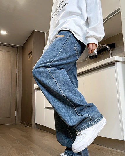 Voldri Men’s Baggy Jeans - Casual Loose Fit Straight Pants -   | Stylish & Elegant Fashion by Voldri