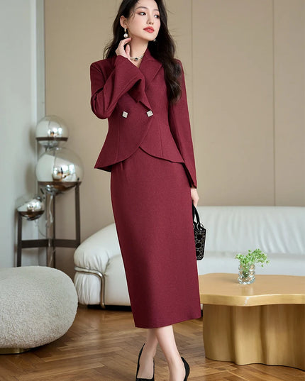 Blazer Skirt Suit Wear - VOLDRI