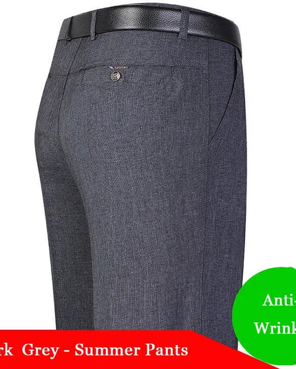 Voldri Men's Slim Fit Dress Pants - Grey Casual Business Trousers -   | Stylish & Elegant Fashion by Voldri
