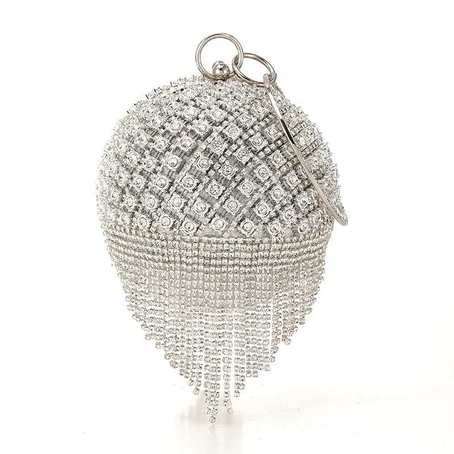 Luxury Rhinestone Round Ball Evening - VOLDRI