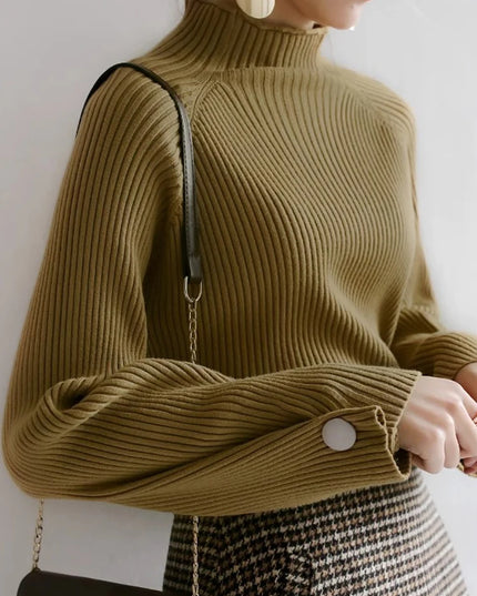 Turtleneck  Sweaters Loose Tops - VOLDRI