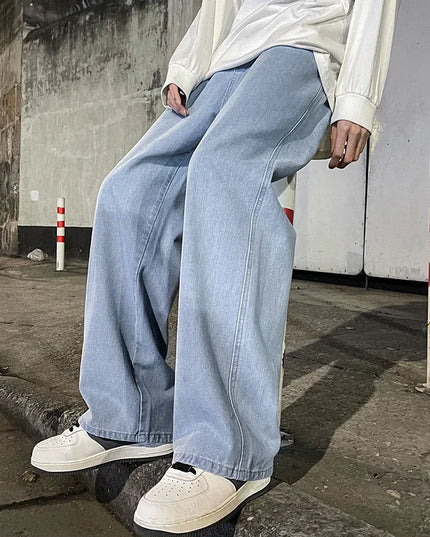 Voldri Men's Loose Straight Wide Leg Jeans - Korean Style Fashion