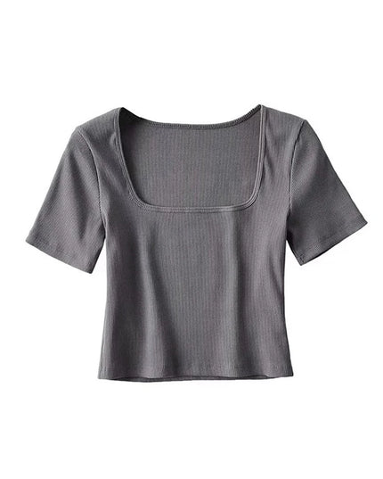 Square Neck  Crop T-shirt