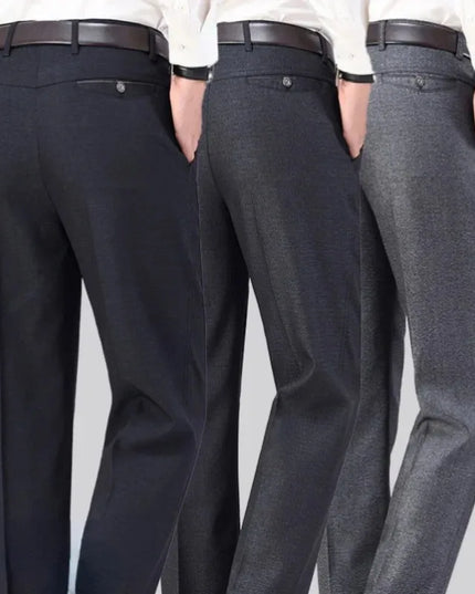 New Men's Summer Thin Business Pants Autumn Fashion Solid Gentle Thicken Casual Trousers Male Brand Suit Pant Black Gray KOACUS -   | Stylish & Elegant Fashion by Voldri