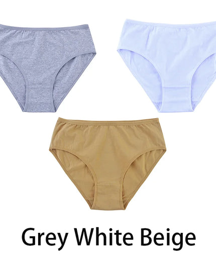 3PCS/Set Solid Color Briefs Underpants - VOLDRI