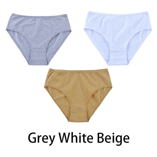 3PCS/Set Solid Color Briefs Underpants - VOLDRI