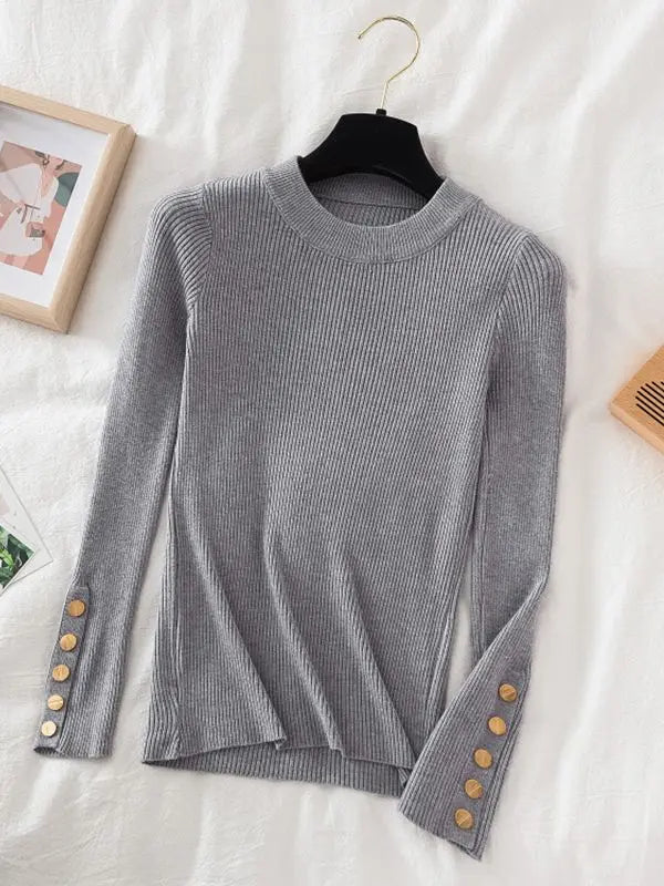 slim knit soft jumper tops - VOLDRI