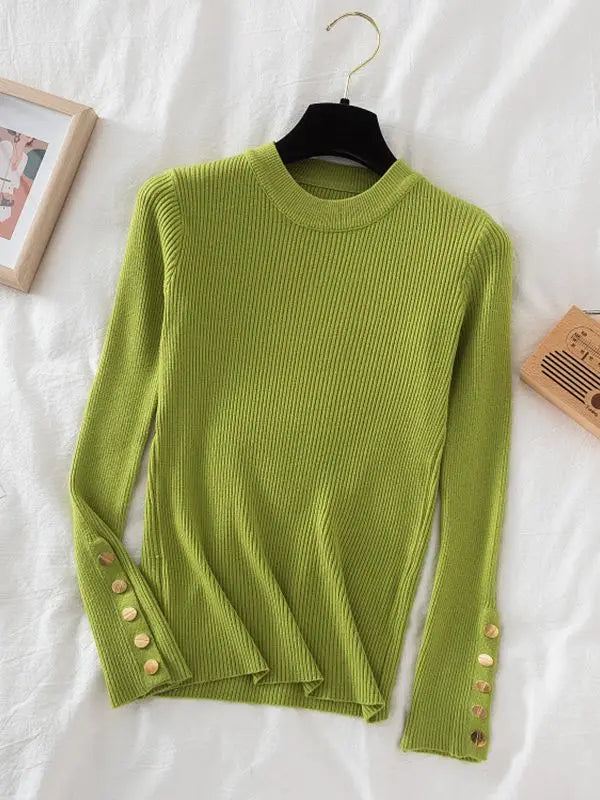 slim knit soft jumper tops - VOLDRI