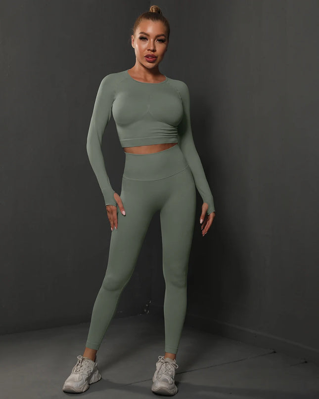 2Pcs   Butt Pants + Shirts Tracksuits Set