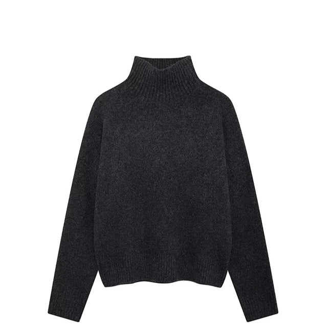 Vintage Chic Solid Sweater - VOLDRI