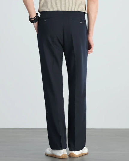 2026 summer brand business casual men's straight lightweight stretch trousers Classic simple high-waisted thin full length pants -   | Stylish & Elegant Fashion by Voldri