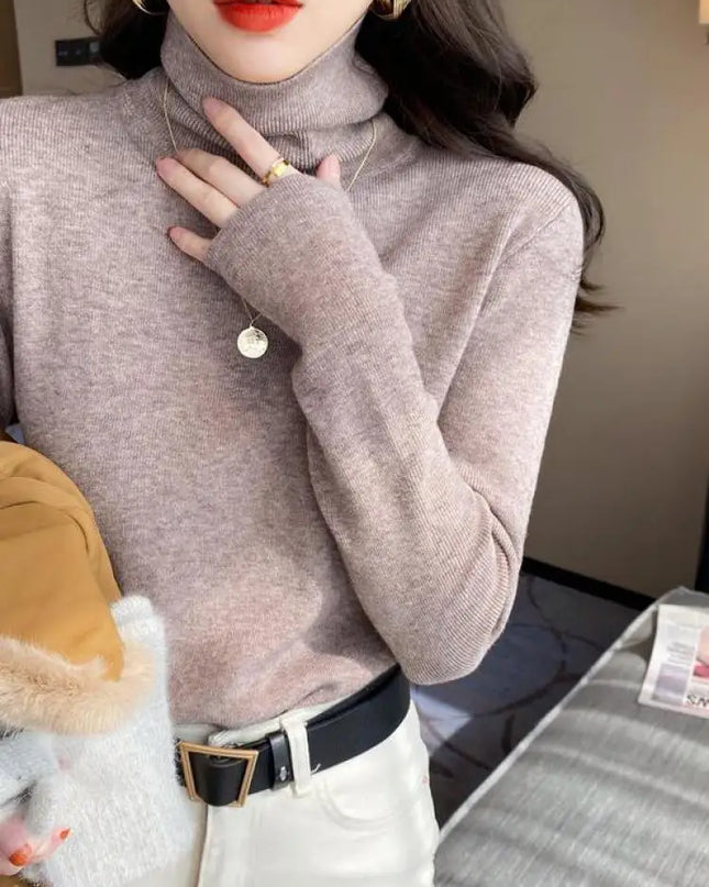 Basic Slim soft turtleneck Sweater - VOLDRI