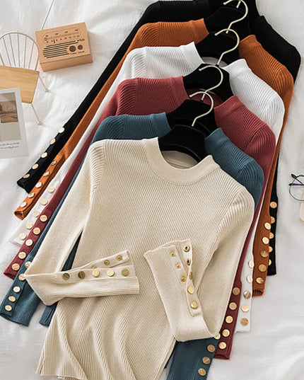 slim knit soft jumper tops - VOLDRI