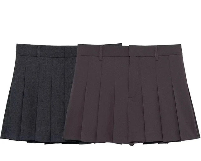 Elegant Pleated Midi Skirt - VOLDRI