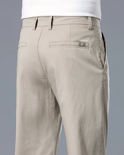 2026 Spring Summer Men's Lightweight Slim Straight Casual Pants Premium Lyocell Micro-elastic brand clothing youth thin trousers