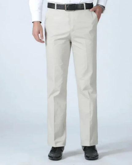 Men's Summer Thin Business Suit Pants Autumn Thick 100% Cotton Classic Casual Fashion Stretch Trousers Male Brand Clothes KOACUS -   | Stylish & Elegant Fashion by Voldri