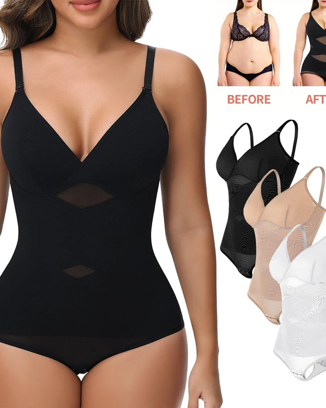 V Neck Shapewear Bodysuit - VOLDRI