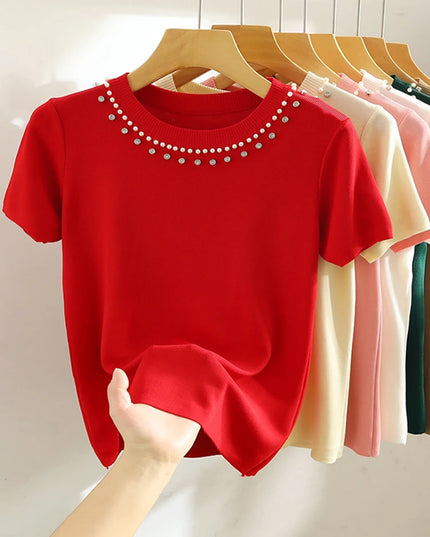 Casual Knitted T-shirt