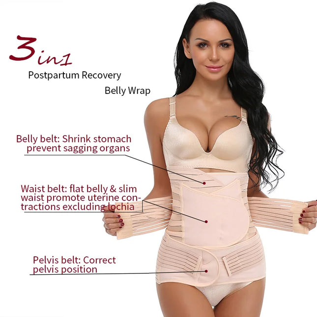 3 in 1 Postpartum Support  Belt Shapewear - VOLDRI