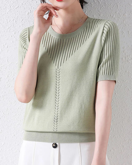 Classy Knit Tees Shirt - VOLDRI