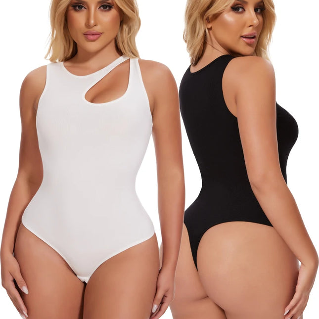 Shapewear Ribbed Thong Jumpsuit - VOLDRI