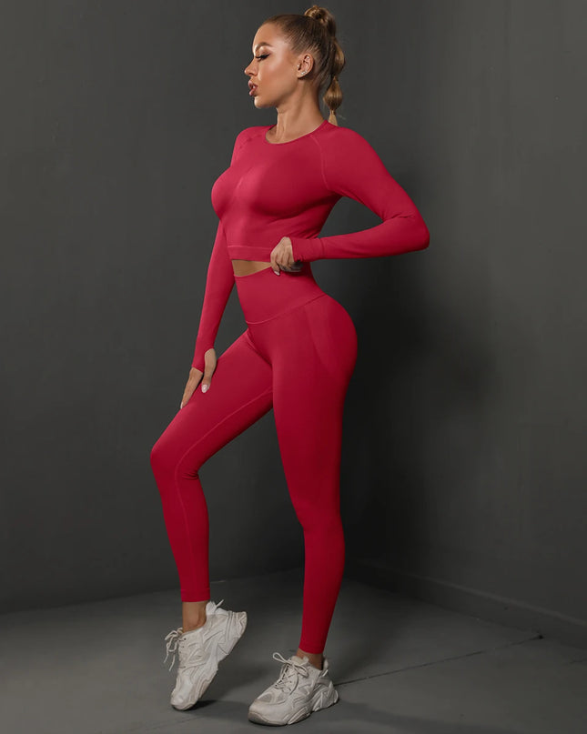 2Pcs   Butt Pants + Shirts Tracksuits Set