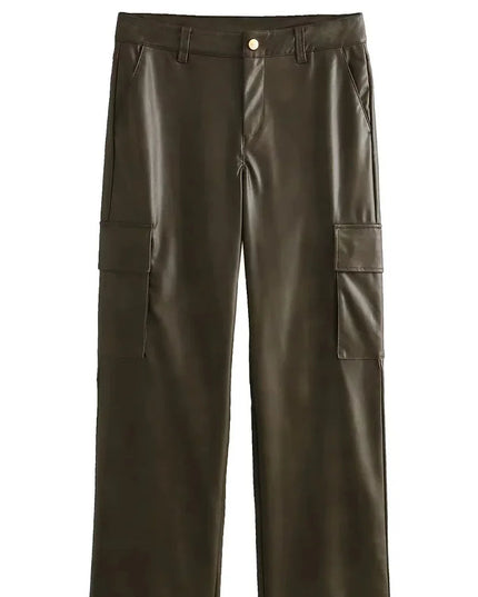 Vintage Casual Leather Pants - VOLDRI