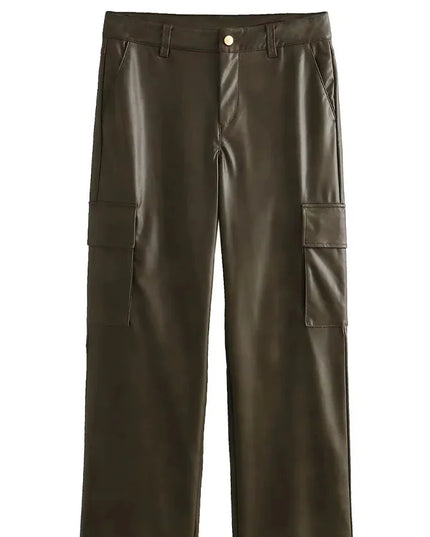 Vintage Casual Leather Pants - VOLDRI