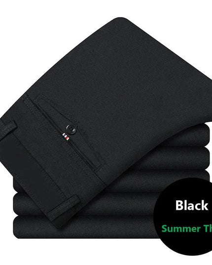 Voldri 100% Cotton Men's Casual Trousers - High Waist, Straight Fit -   | Stylish & Elegant Fashion by Voldri
