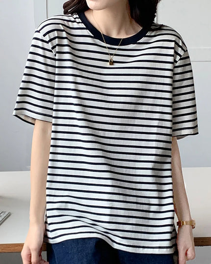 Casual Striped Tshirt - VOLDRI