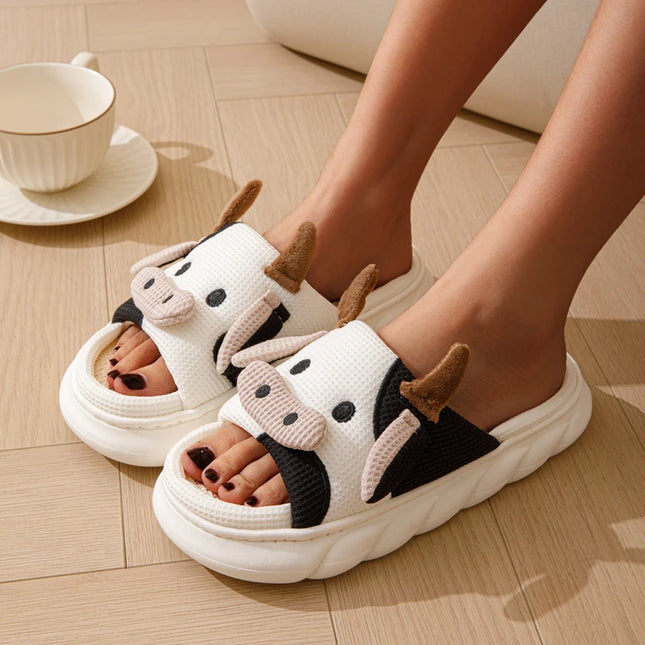 Cartoon Unisex Linen Slippers